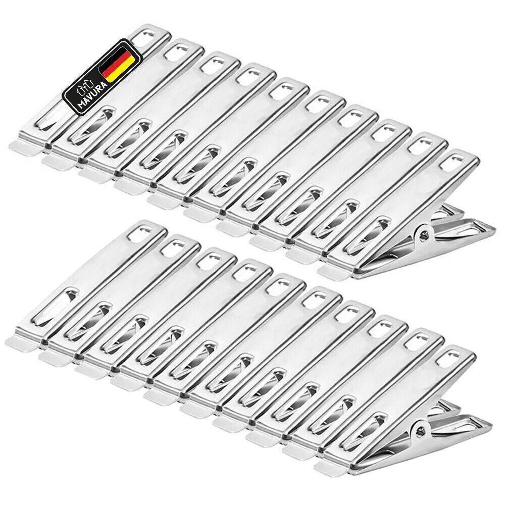 WÄSCHEFIX Edelstahl Wäscheklammern Set Edelstahlklammern Handtuchklemmen Wäsche