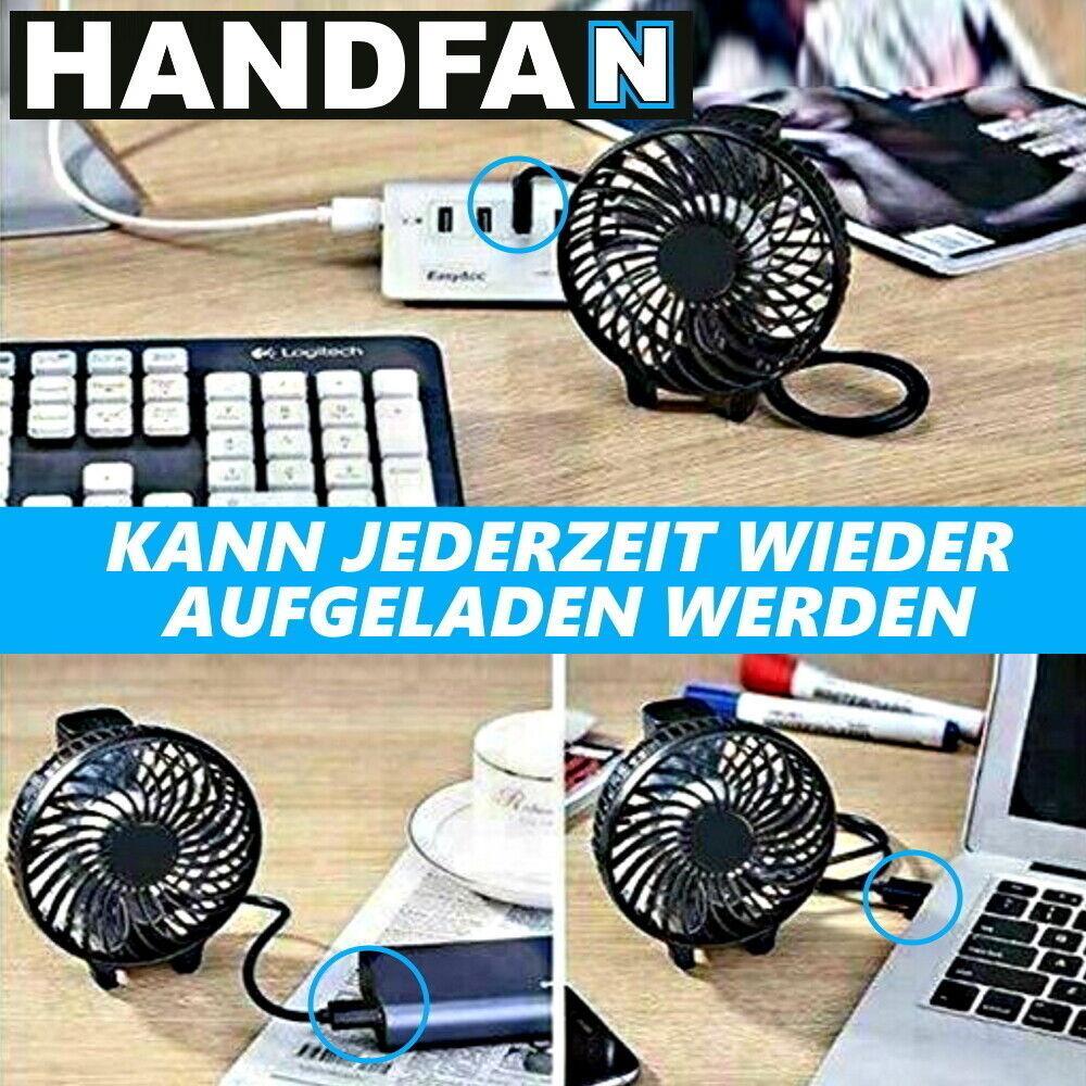 HANDFAN Mini Handventilator tragbarer faltbarer USB Lüfter Akku Ventilator