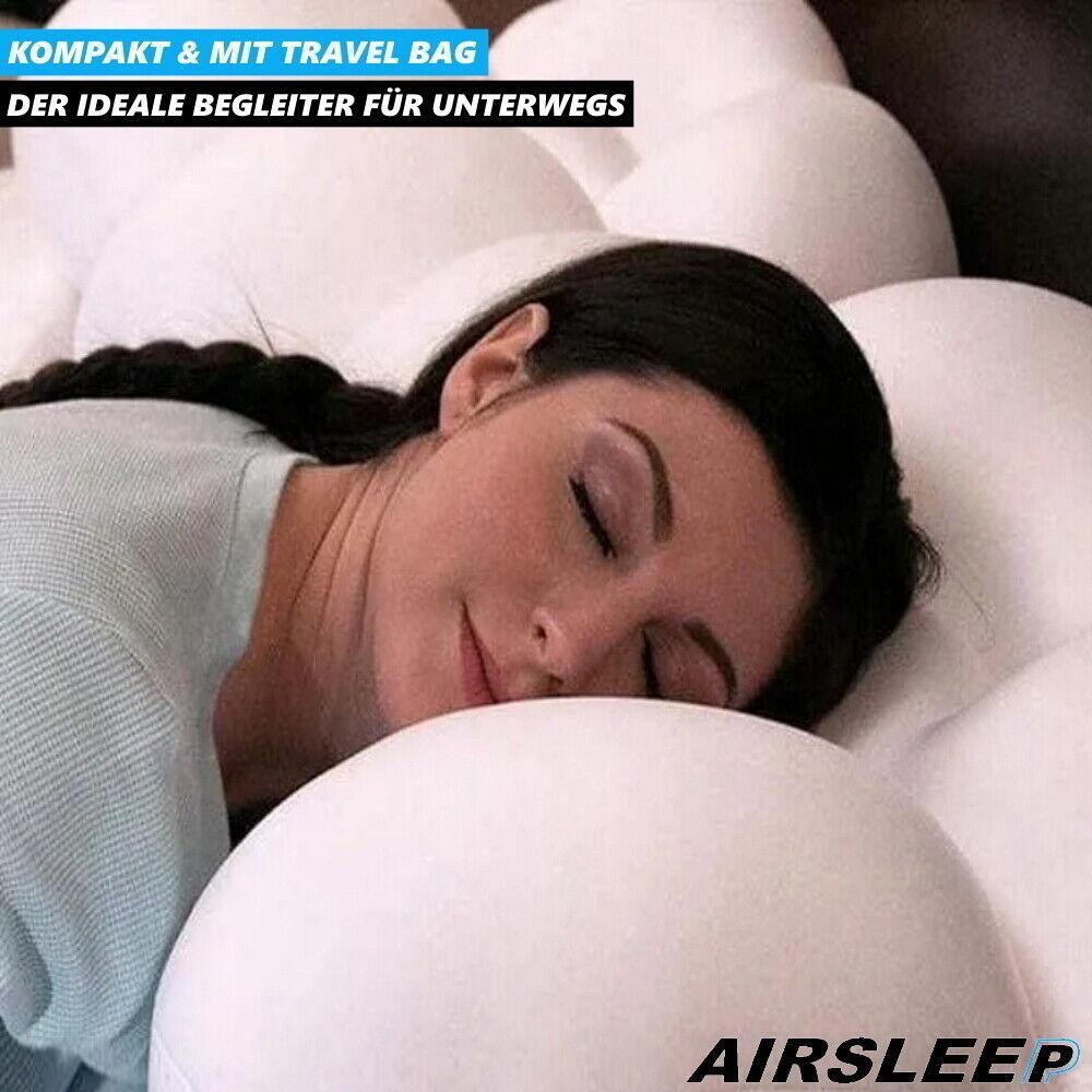 AIRSLEEP 3D Ergonomisches Schlafkissen Wolkenkissen rundum Kopfkissen Memory