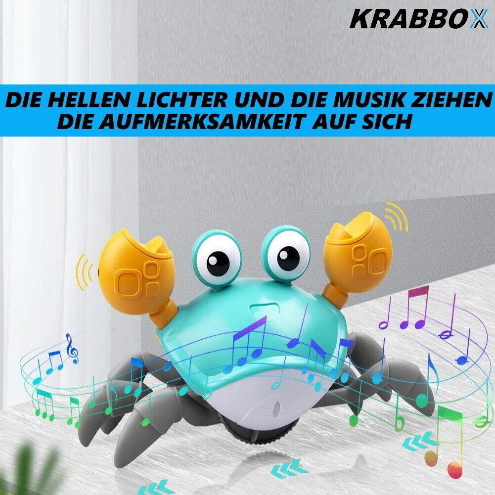 KRABBOX Elektrische Krabbe Krabbelndes Spielzeug elektrisch Musik LED Sensoren