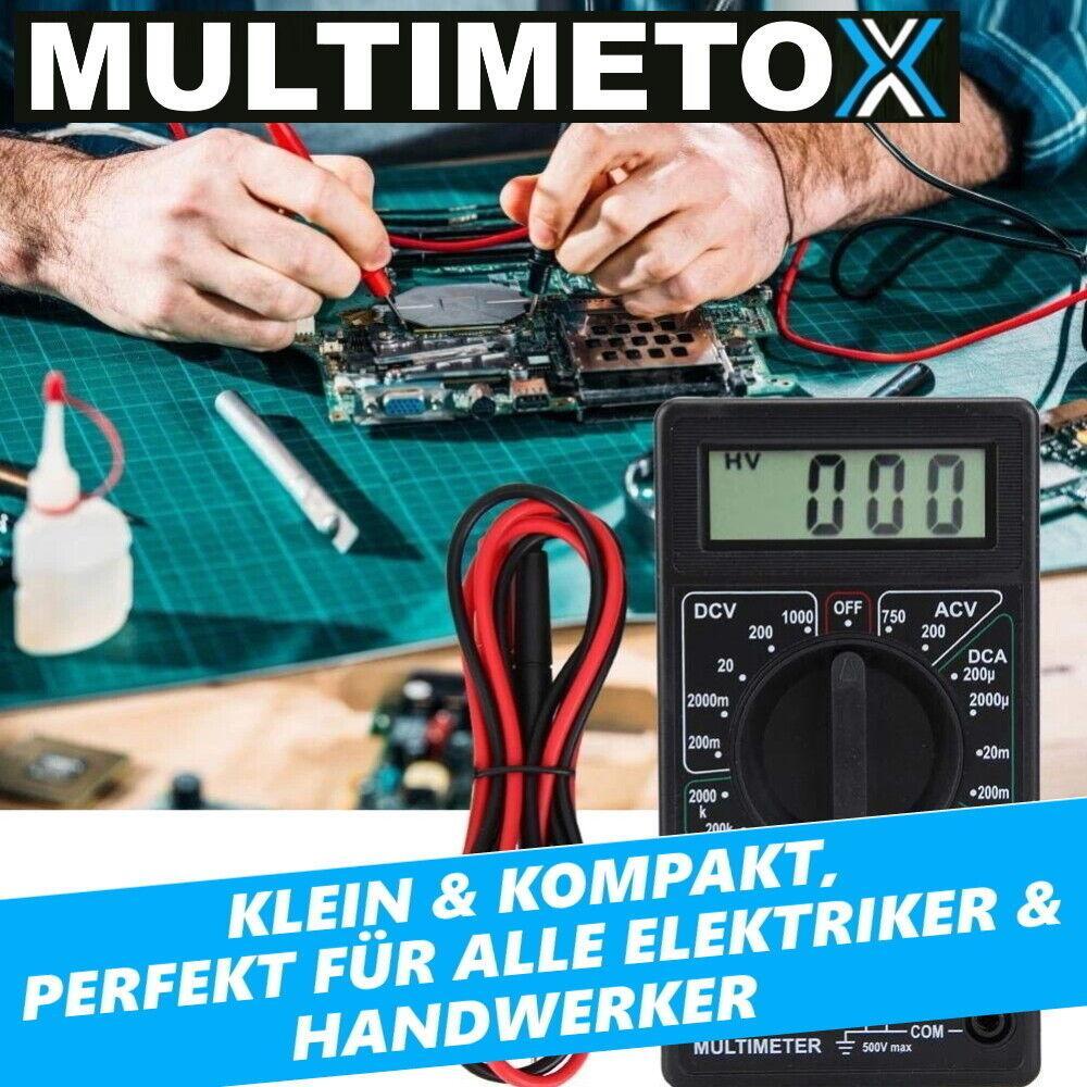 MULTIMETOX Digital Multimeter Volt Tester Spannungsmesser Spannungstester Strom