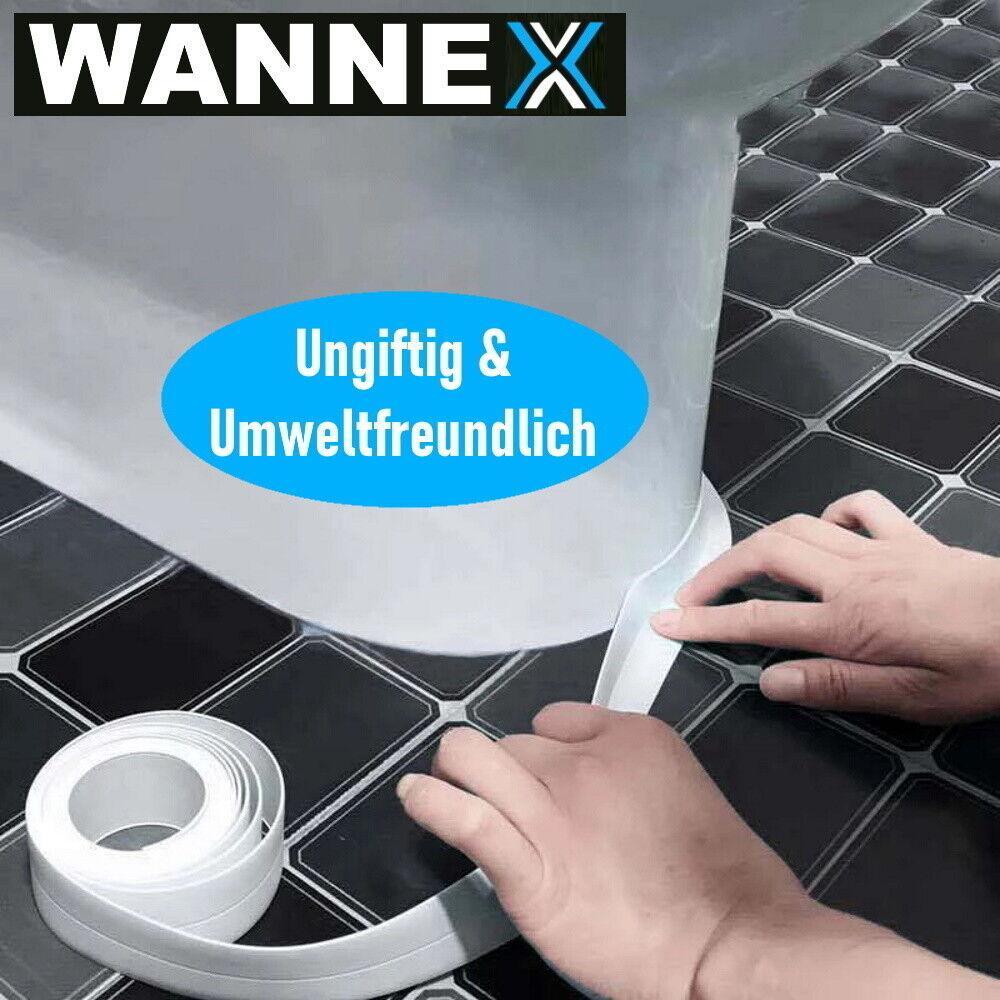WANNEX Wannendichtband Dichtband Badezimmer Badewanne Dusche selbstklebend 5m