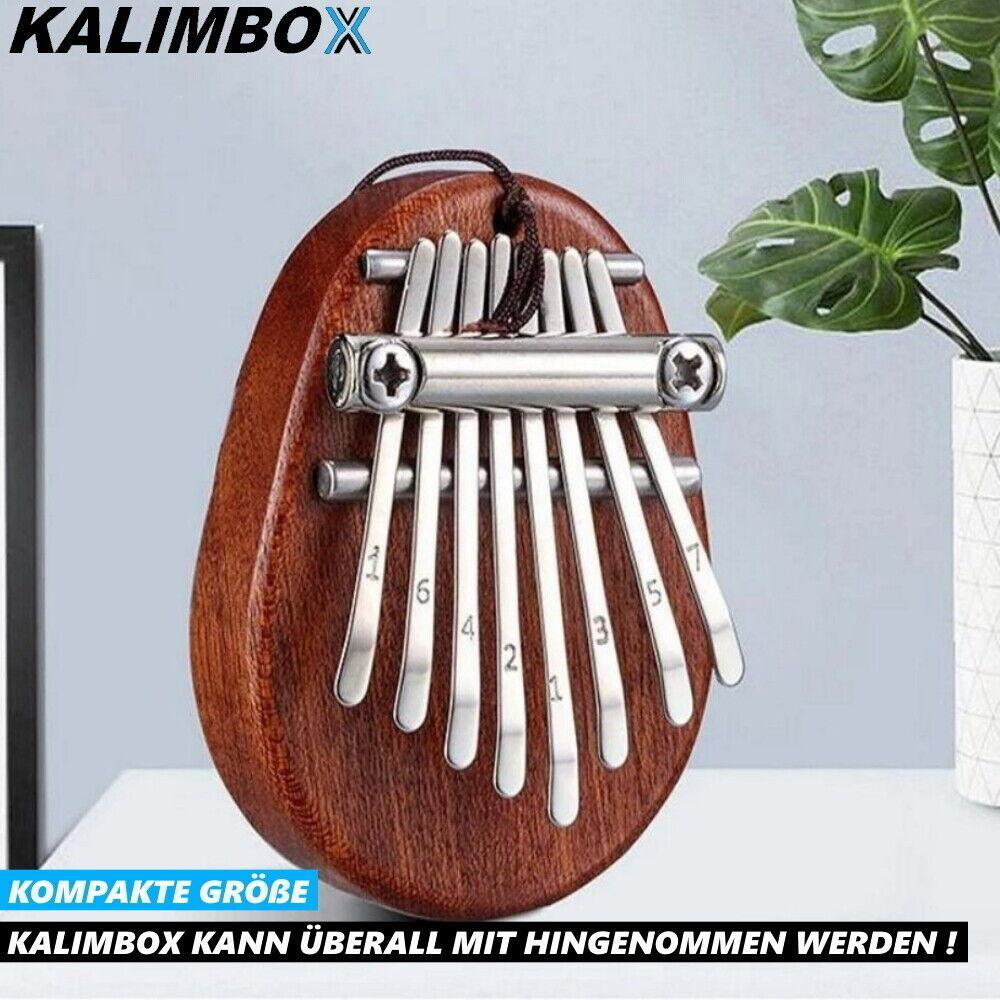 KALIMBOX Mini Daumenklavier Kalimba Musikinstrument Piano Mahagoni Echtholz