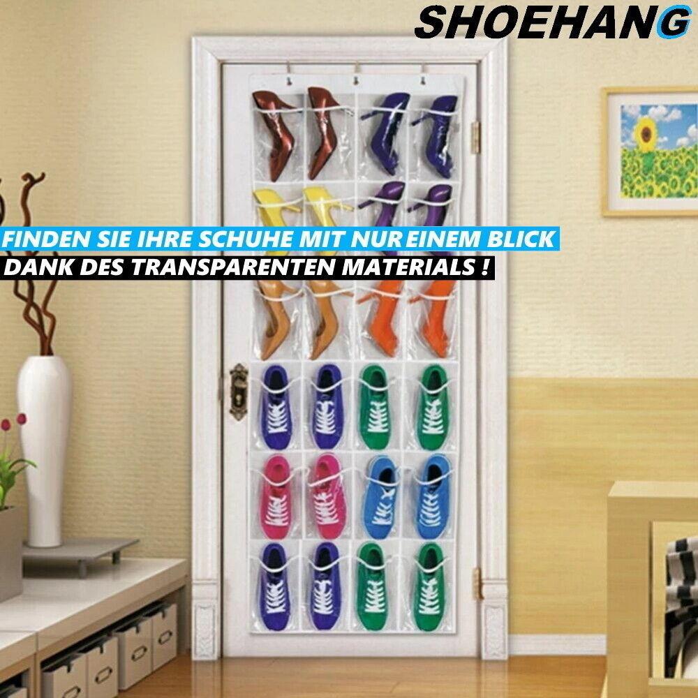 SHOEHANG Aufbewahrung Hängeregal Organizer Schuh Halter Regal Tür 24 Fächer