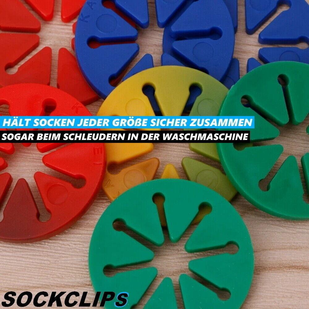 SOCKCLIPS Sockenklammern Sockenhalter Sockenclips Sockensortierer bunt [20Stk]