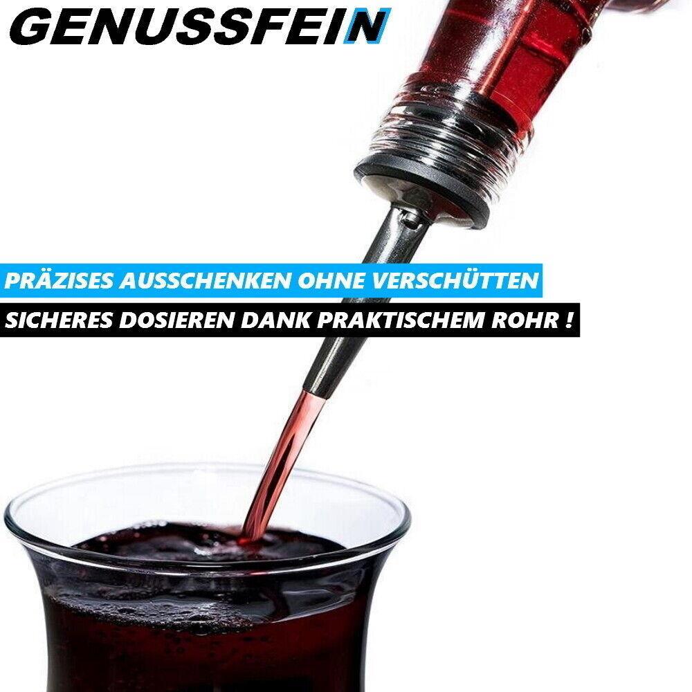 GENUSSFEIN Edelstahl Schnapsausgießer Flaschenausgießer Getränke Ausgießer
