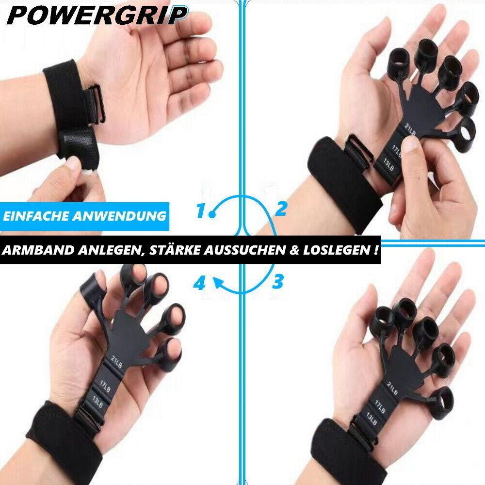 POWERGRIP Handtrainer Kraftgreifer Fingertrainer Unterarmtrainer verstellbar