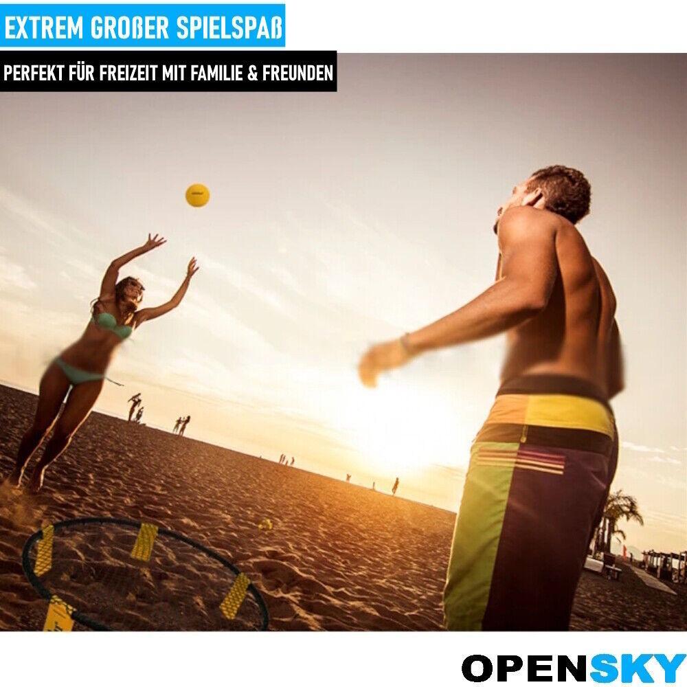 OPENSKY Roundnet Outdoor Ballspiel Spielset Park Garten Strand 3 Bälle & Pumpe