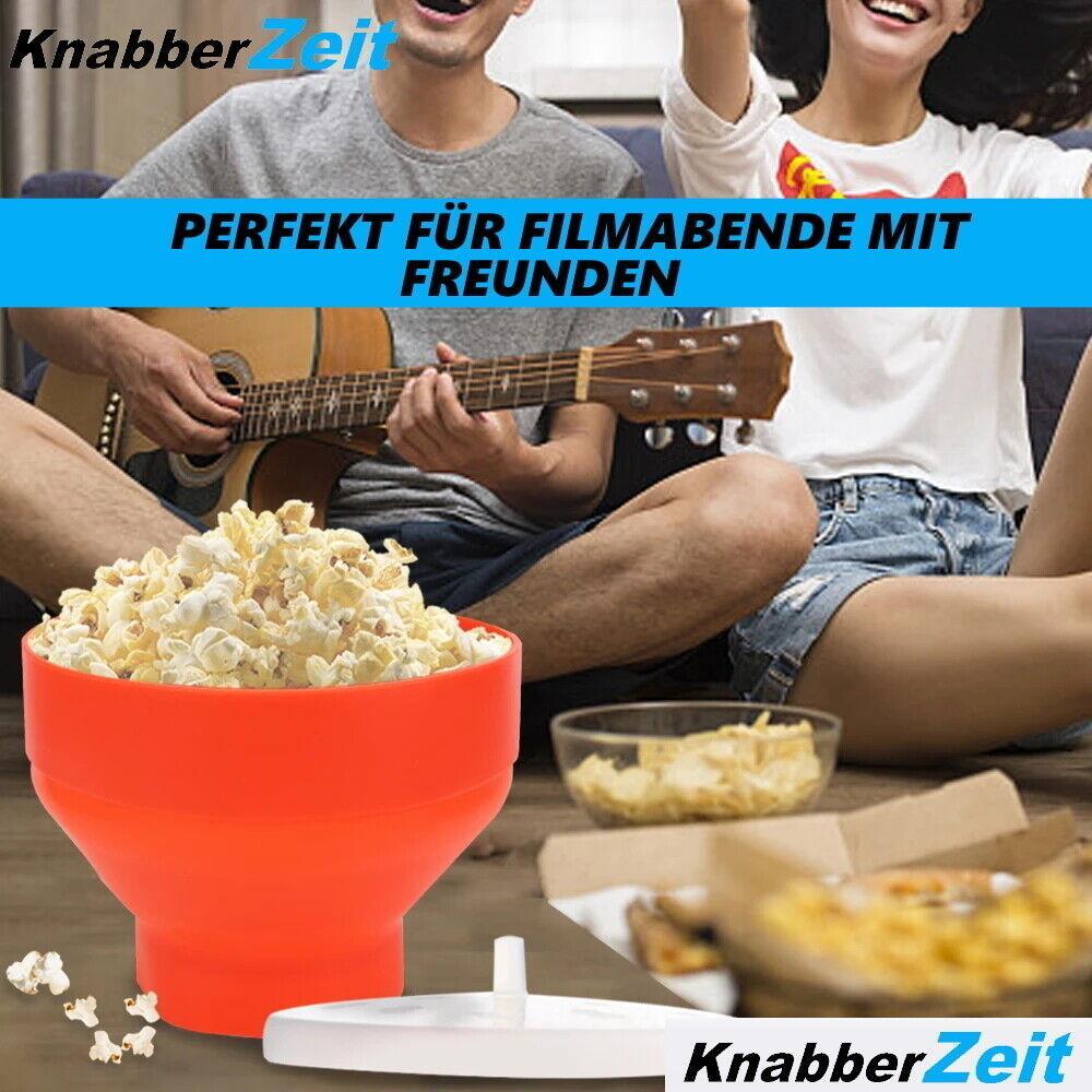KNABBERZEIT Popcornmaker Popcornmaschine Popcorn Maker Silikon für Mikrowelle