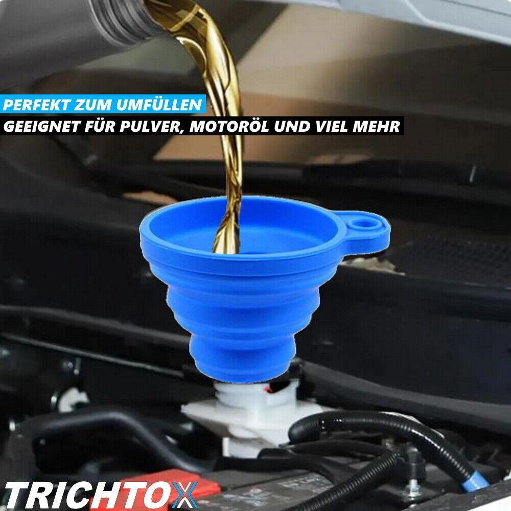 TRICHTOX Trichter Falttrichter Klapptrichter Einfüllhilfe faltbar blau [2er]