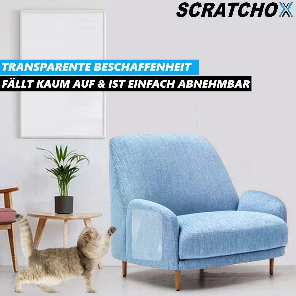 SCRATCHOX Kratzschutz Kratzschutzfolie Sofa Tür Wand Selbstklebend Katze