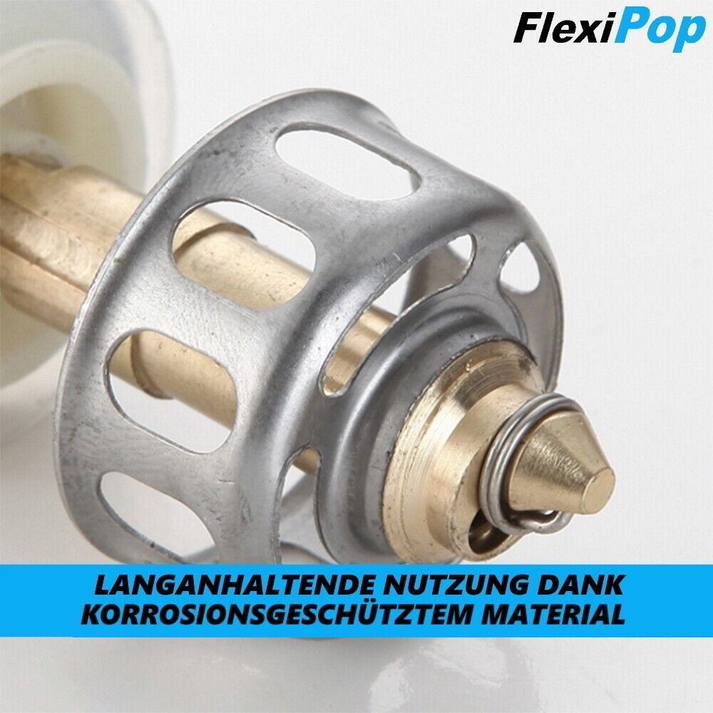 FlexiPop Ablauf Garnitur Abfluss Stopfen Waschbecken POP UP Stöpsel Filter Sieb