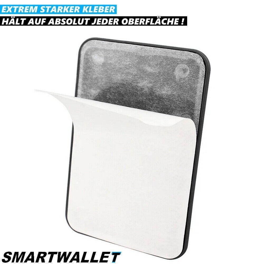 SMARTWALLET Handy Kartenhalter Kreditkarte Smartphone EC Karten Hülle Etui Fach