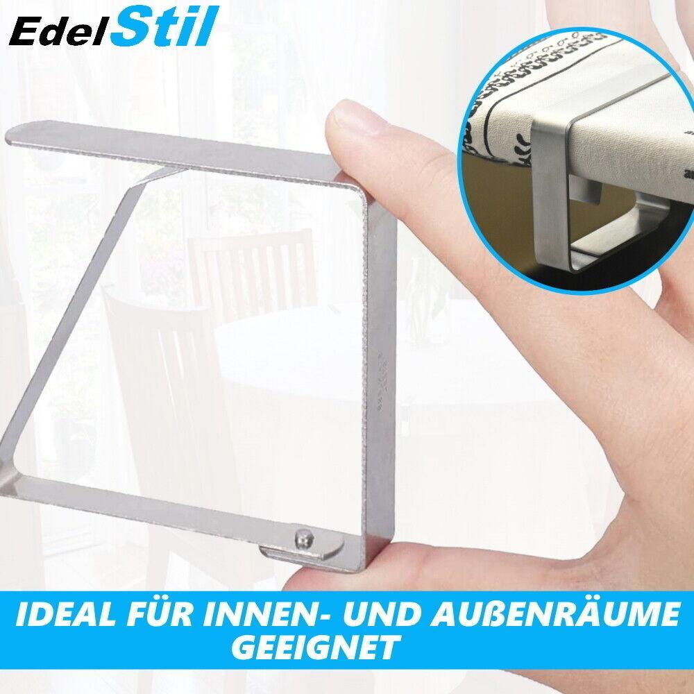 EdelStil Tischtuchklammern Tischtuchhalter rostfrei Edelstahl Tischklammern 8Set