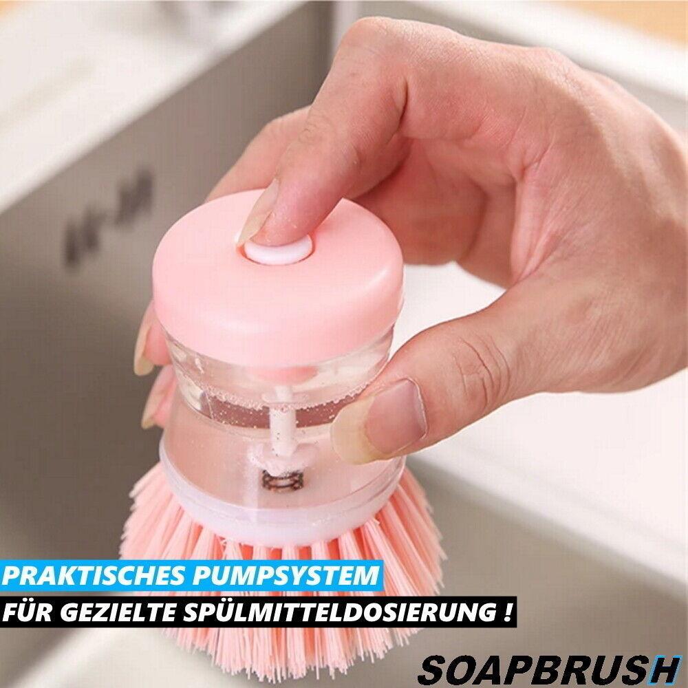 SOAPBRUSH Spülbürste mit Spülmittelspender Geschirr Abwaschbürste Topf [2Stk]