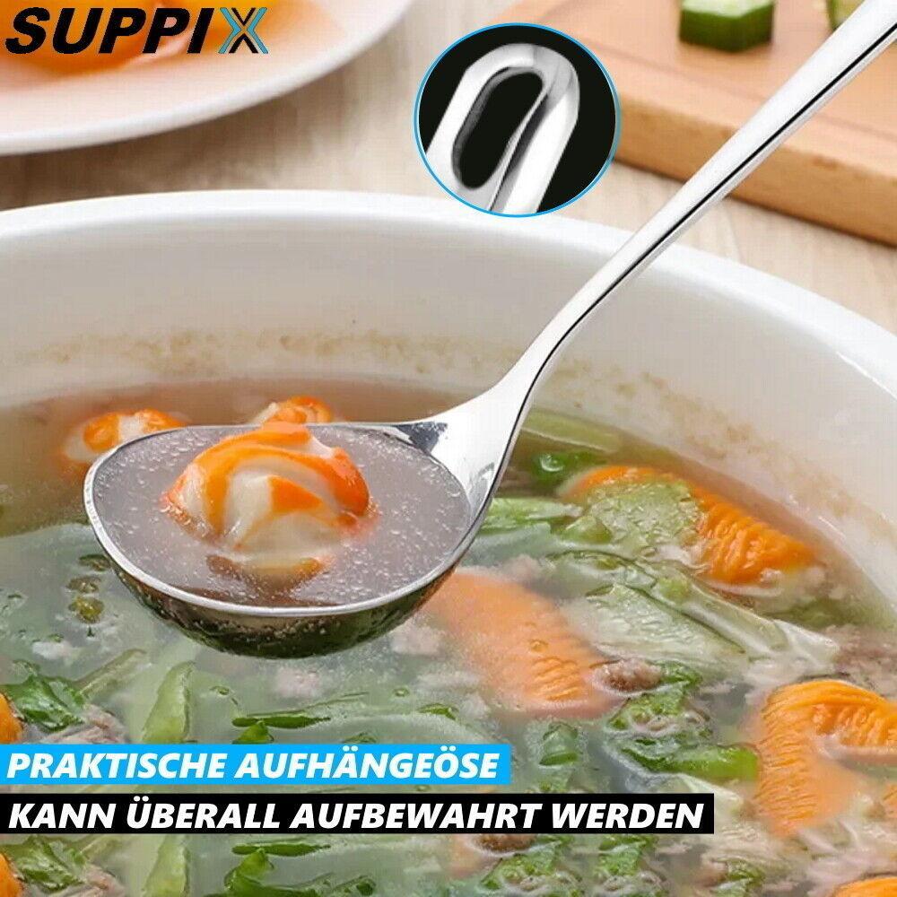 SUPPIX Schöpfkelle Edelstahl Schöpflöffel Suppenlöffel Suppenkelle Saucenkelle