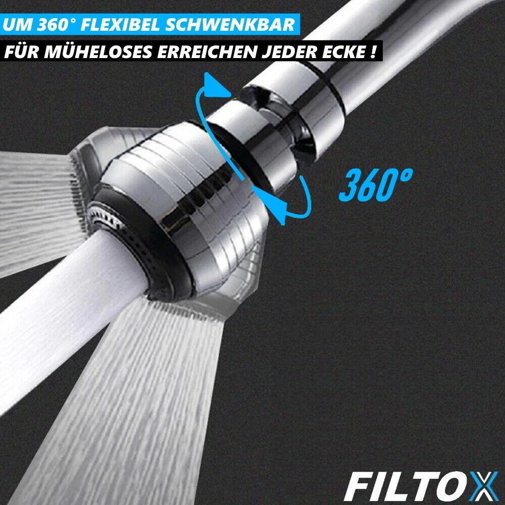 FILTOX Wassersparer Wasserhahnaufsatz Schwenkbrause Mischdüse Perlator