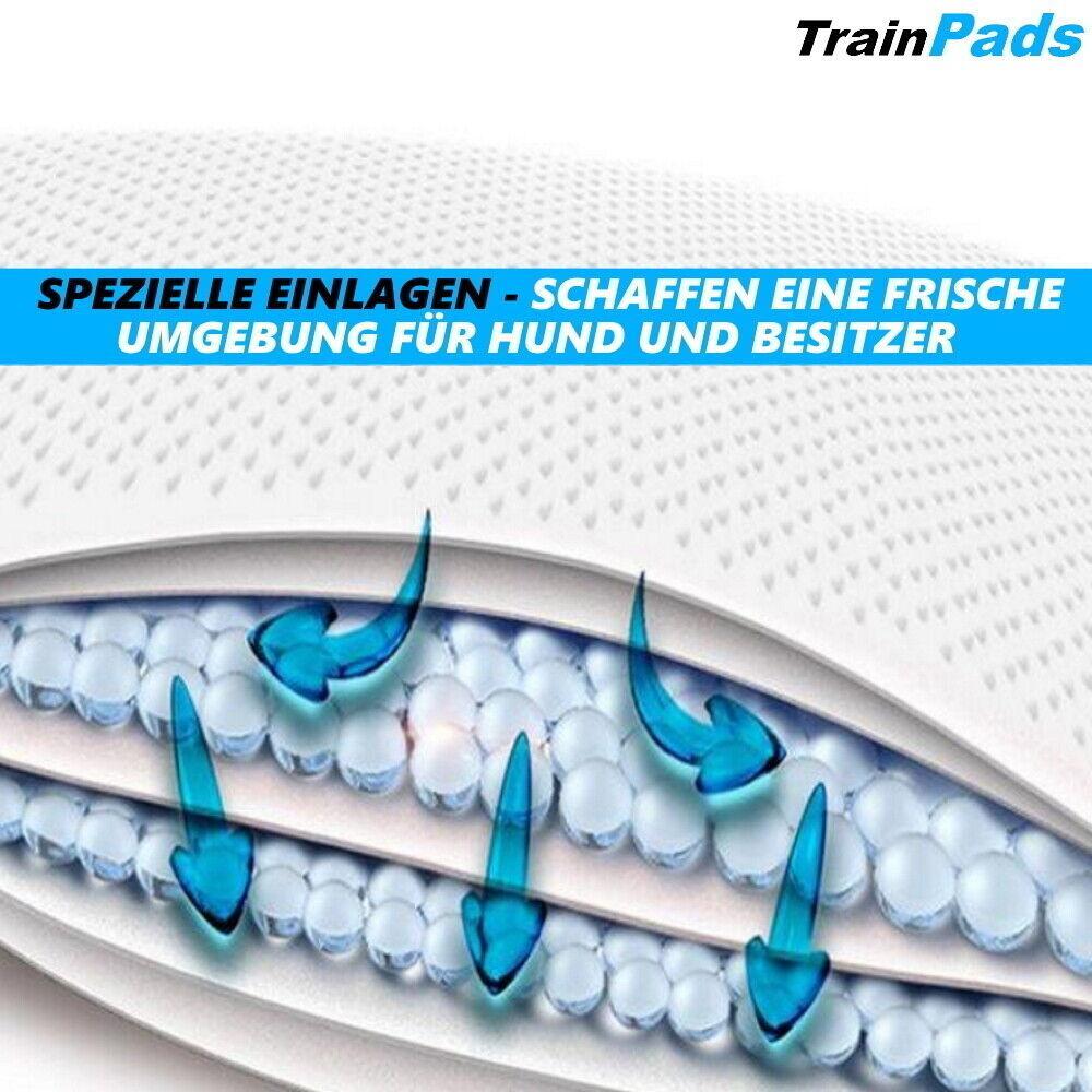 TrainPads XXL Welpenunterlagen Trainingsunterlagen Hunde Welpen Toilette 60x60cm