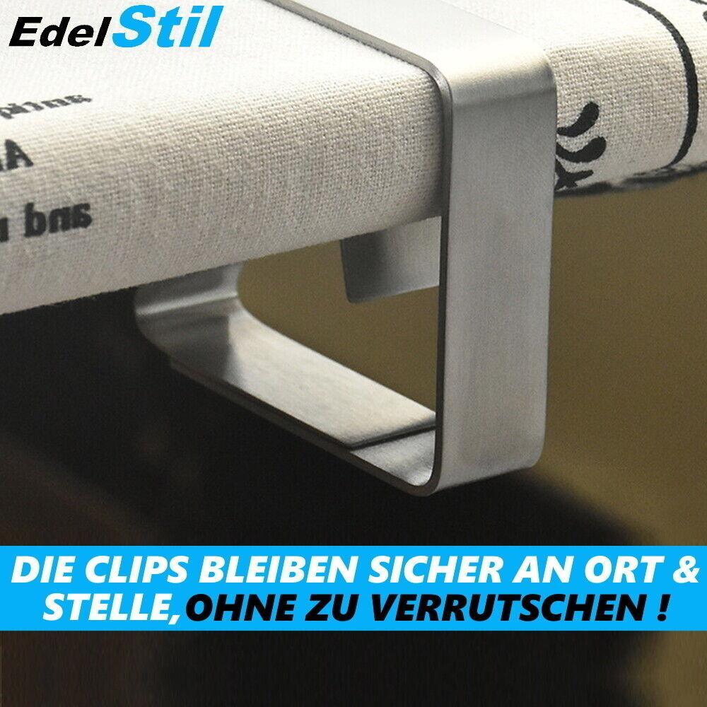 EdelStil Tischtuchklammern Tischtuchhalter rostfrei Edelstahl Tischklammern 8Set