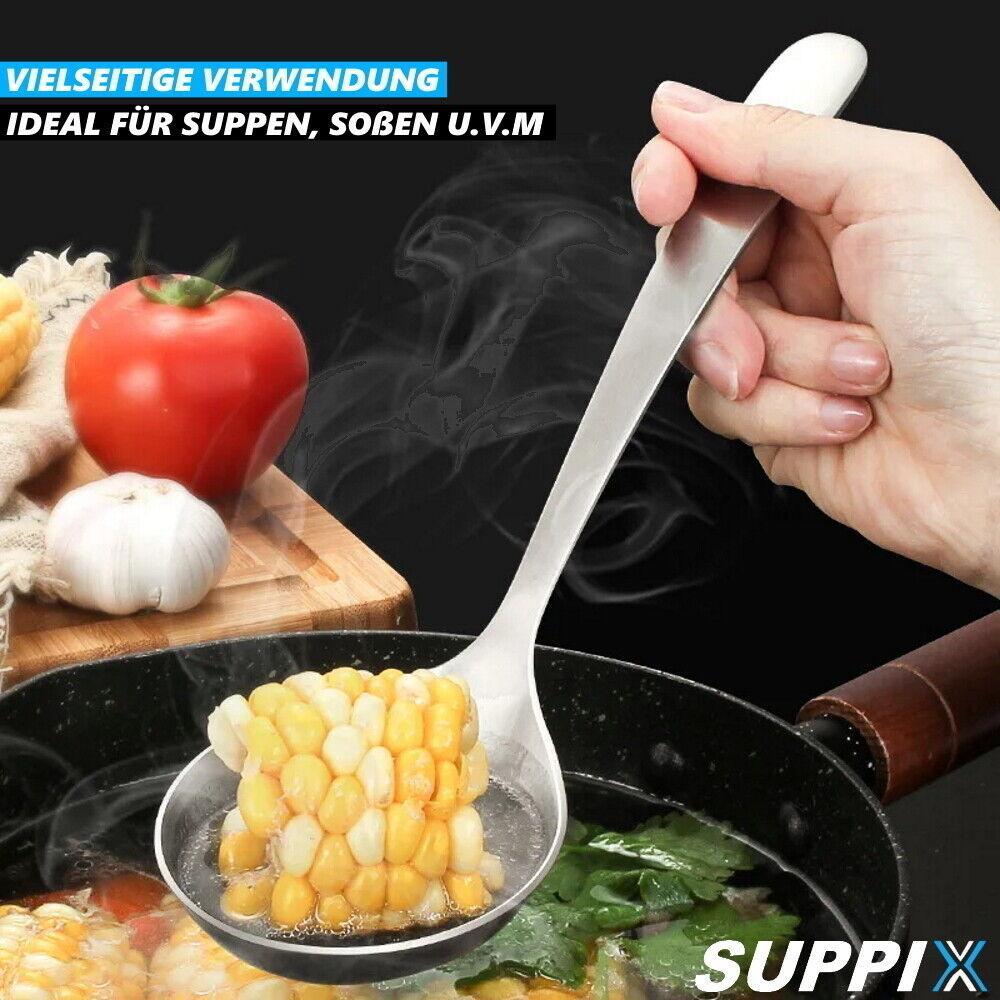 SUPPIX Schöpfkelle Edelstahl Schöpflöffel Suppenlöffel Suppenkelle Saucenkelle