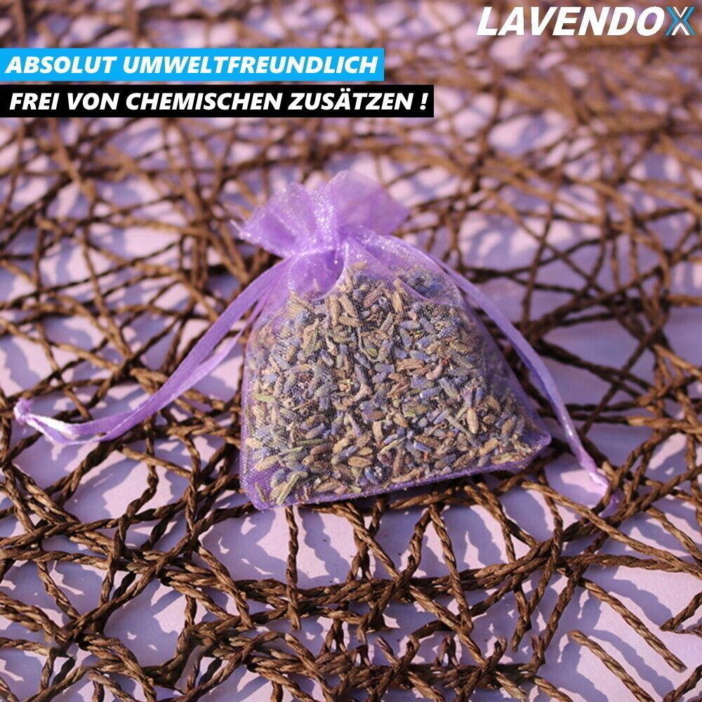 LAVENDOX Lavendelsäckchen Lavendelkissen Mottenschutz Premium Duftsäckchen [20x]