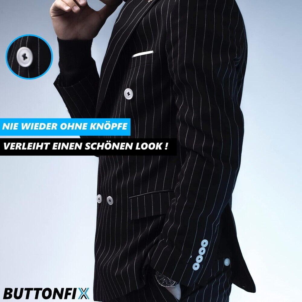 BUTTONFIX Knöpfe Set Druckknöpfe Knopf Messing für Nähen Leder Kleidung Jacken