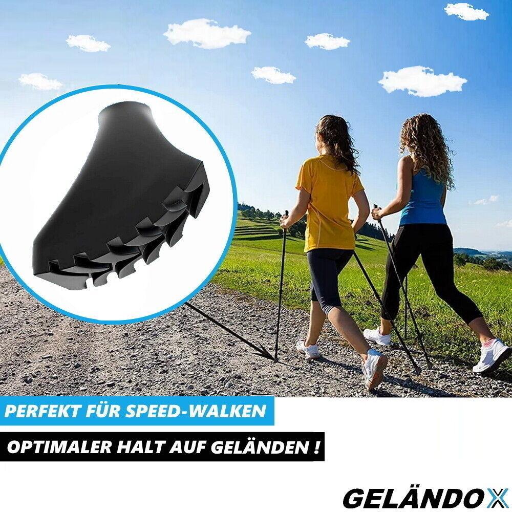 GELÄNDOX Wanderstöcke Aufsätze [14Stk] Nordic Walking Gummipuffer Trekking