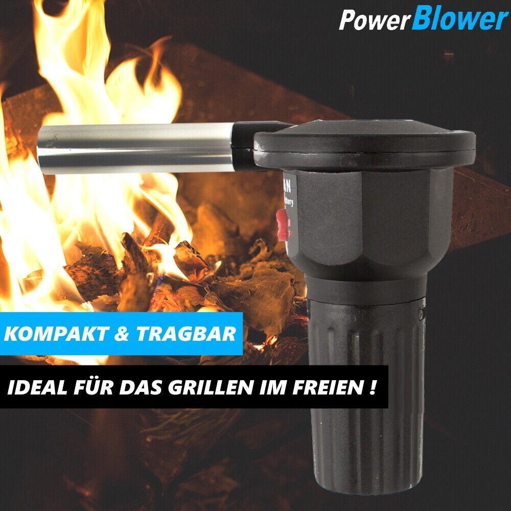 POWERBLOWER Grillgebläse elektrischer Blasebalg Grillfön Grill Kamin Gebläse