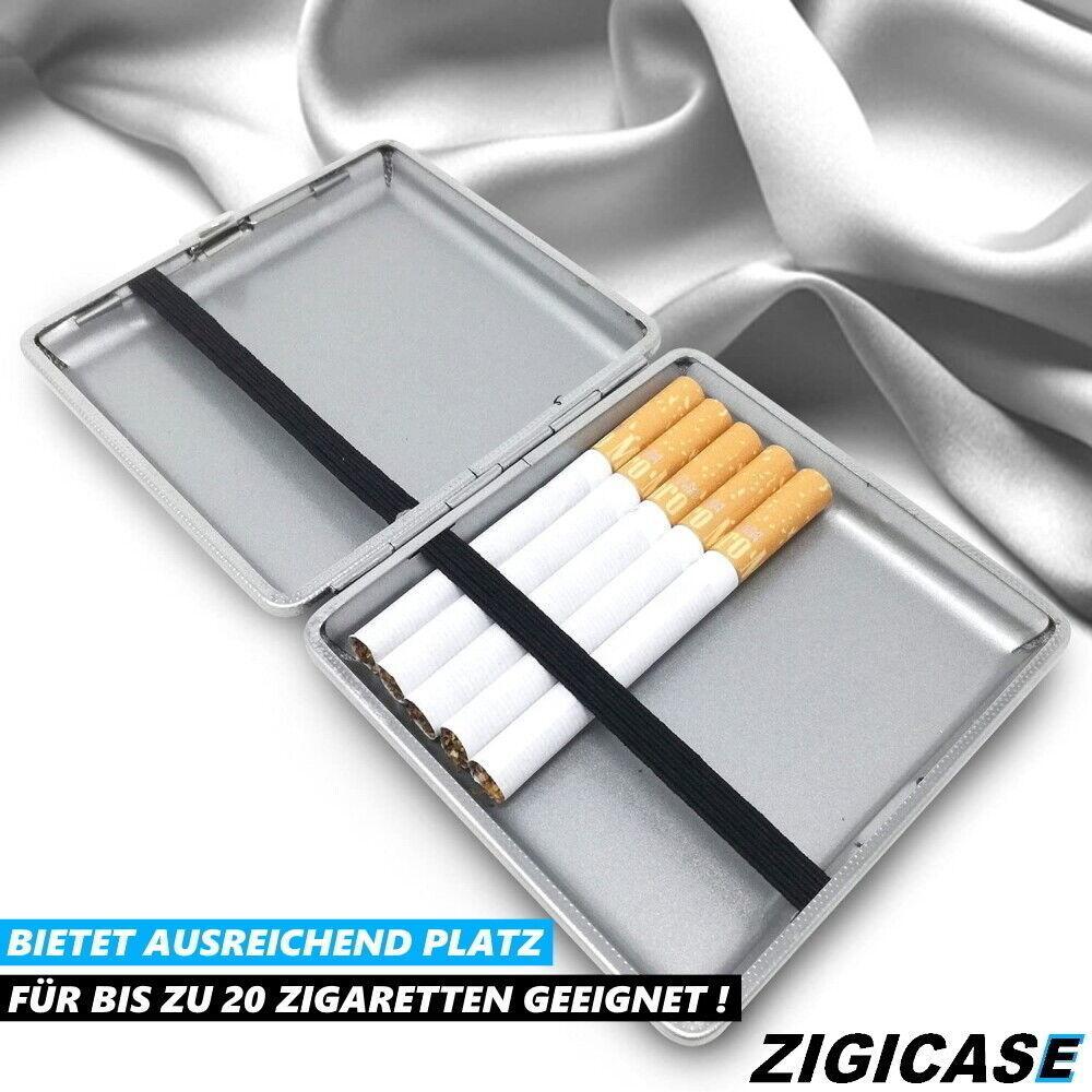 ZIGICASE Zigaretten Etui Zigarettenschachtel Aufbewahrung Box Dose Lederoptik