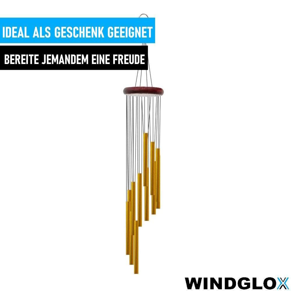 WINDGLOX Klangspiel Glockenspiel Windspiel Gartendekoration Klangröhre Windharfe