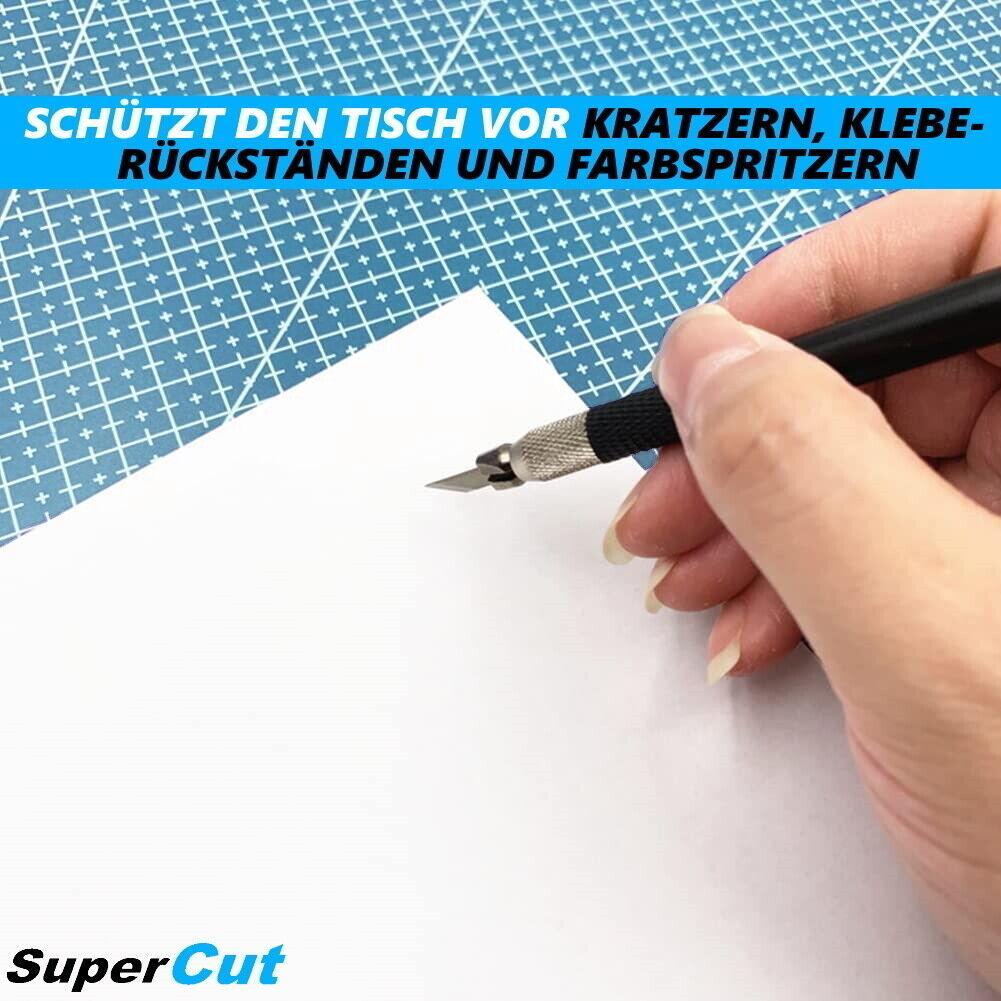 SuperCut Schneidematte Schneideunterlage Bastelmatte Bastelunterlage blau A5
