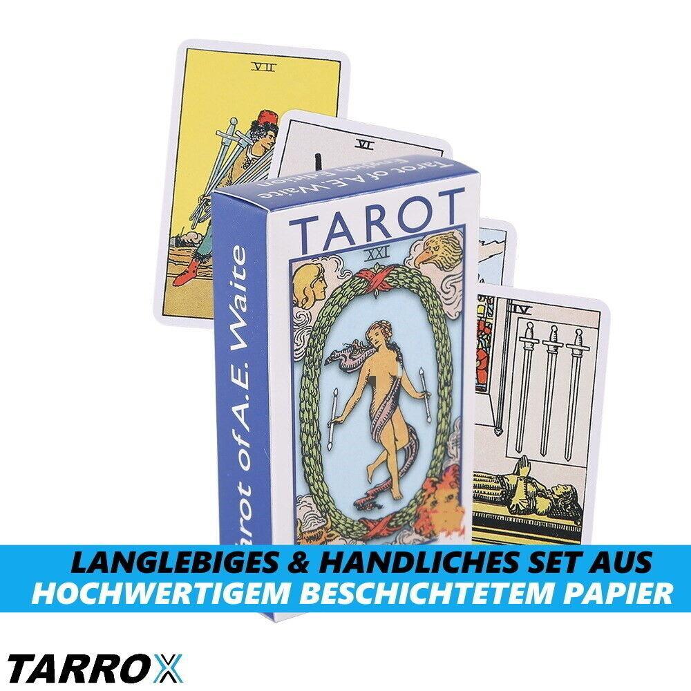 TARROX Tarotkarten Set Orakel Mystic Magie Kartendeck Set für Anfänger 78Stk