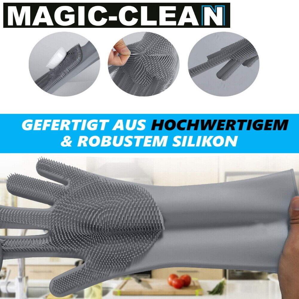 MAGIC-CLEAN Magische Silikon Handschuhe Geschirrspülen Geschirrspülhandschuhe