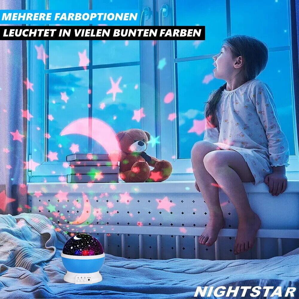 NIGHTSTAR Sternenhimmel Projektor Nachtlicht Sternenlicht 360° Galaxy Lampe