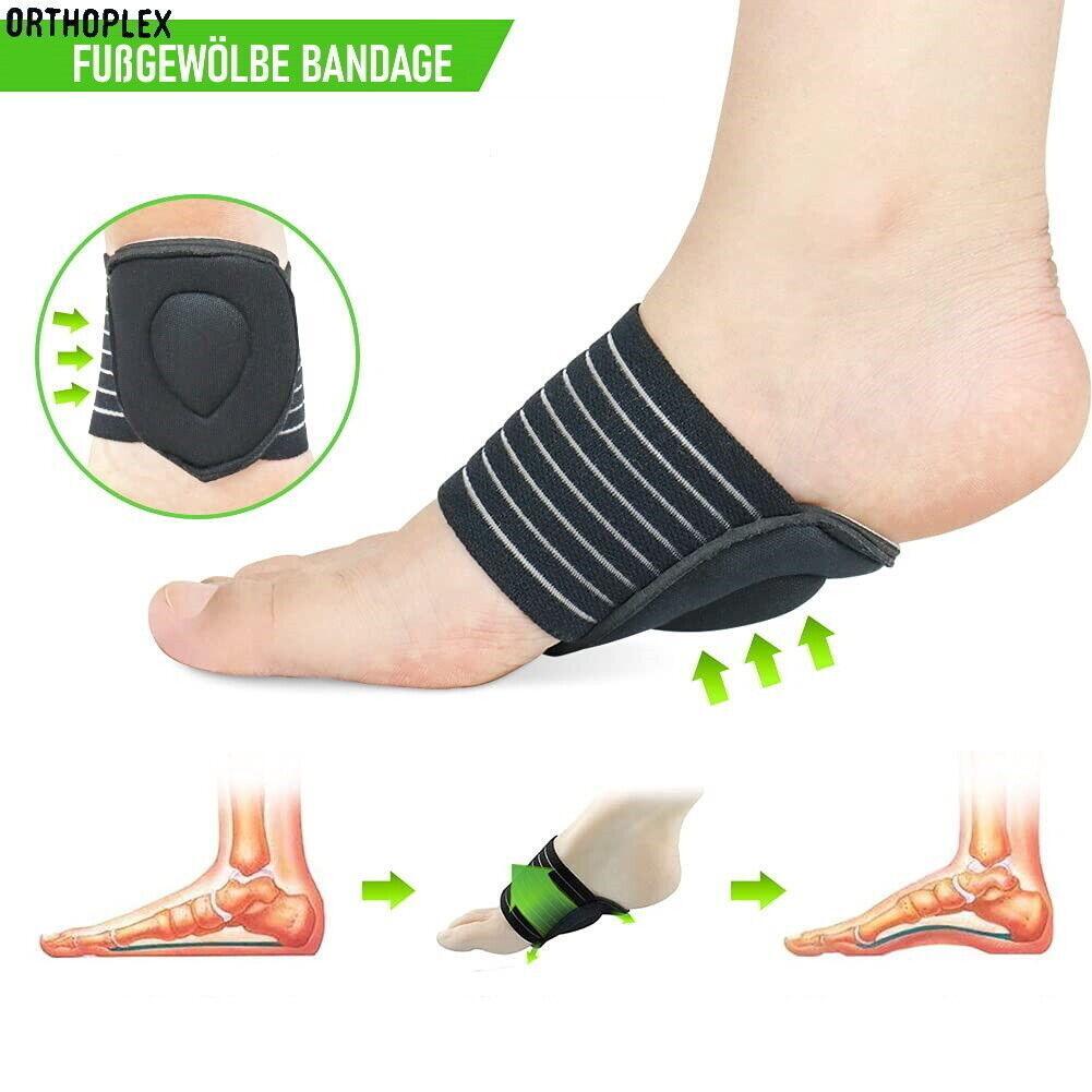 ORTHOPLEX Fußgewölbebandage Fußgewölbestütze Kompression Plattfuß Schuheinlage
