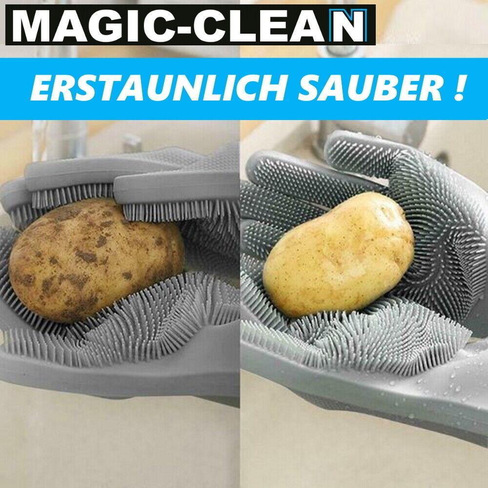 MAGIC-CLEAN Magische Silikon Handschuhe Geschirrspülen Geschirrspülhandschuhe