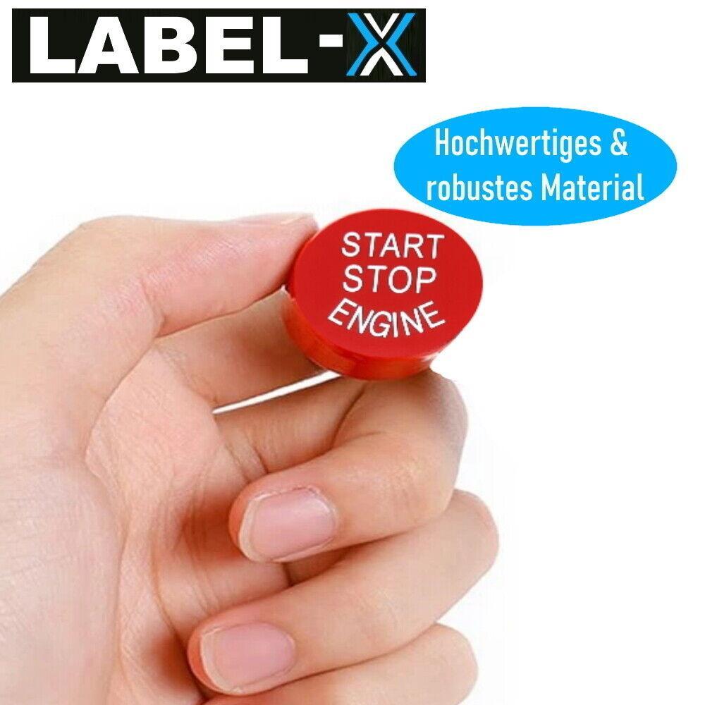 LABEL-X Start Stop Knopf Rot passend für BMW F20 F21 F30 F31 F10 F11 F01 X2 X3