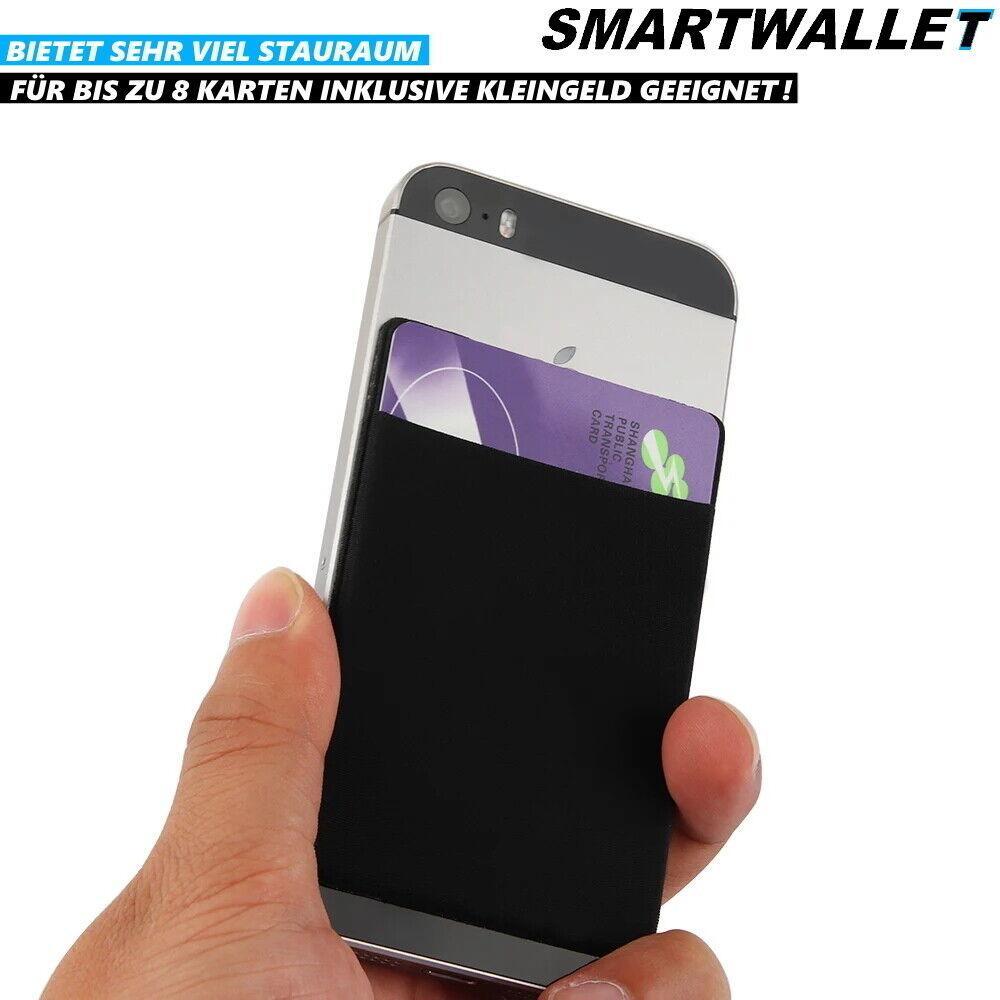 SMARTWALLET Handy Kartenhalter Kreditkarte Smartphone EC Karten Hülle Etui Fach