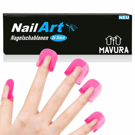 NailArt Nagellack Schablone Lackierhilfe Muster Nagelstempel wiederverwendbar