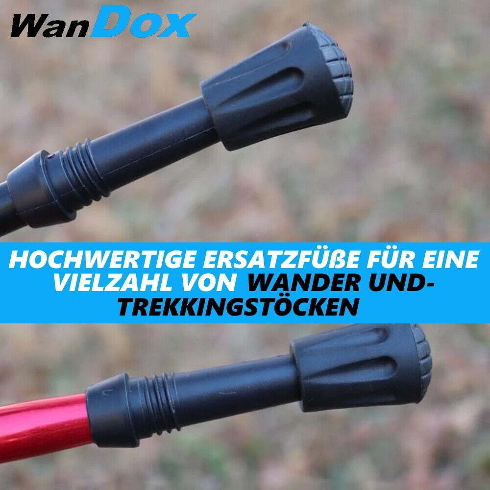 WanDox Wanderstöcke Asphalt Aufsätze [14x] Nordic Walking Gummipuffer Trekking