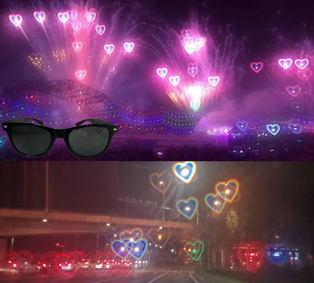 MAGIC HEART GLASSES Herz Brille 3D Special Effect Herzbrille Liebe Partybrille