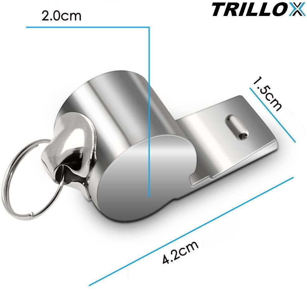 TRILLOX Trillerpfeife Set Schiedsrichterpfeife Metall Notfallpfeife Signalpfeife