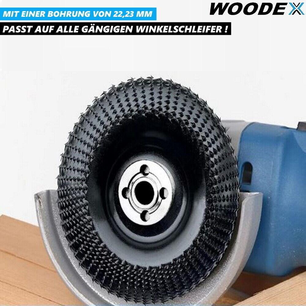 WOODEX Raspelscheibe Winkelschleifer Holz Schleifscheibe Holzschleifscheibe