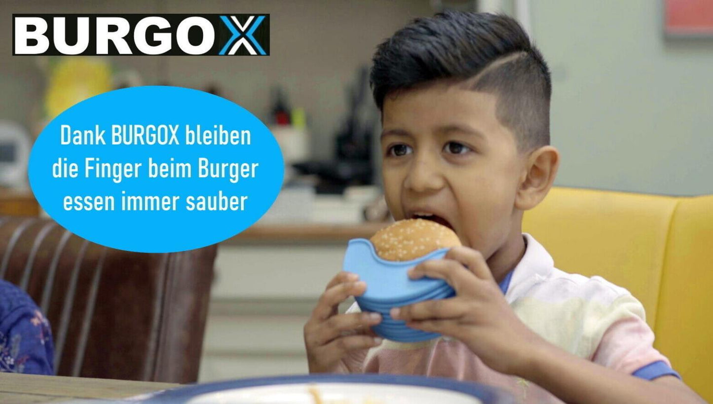 BURGOX Burgerhalter Sandwich Hamburger Bagle Donut Berliner Halter Silikon