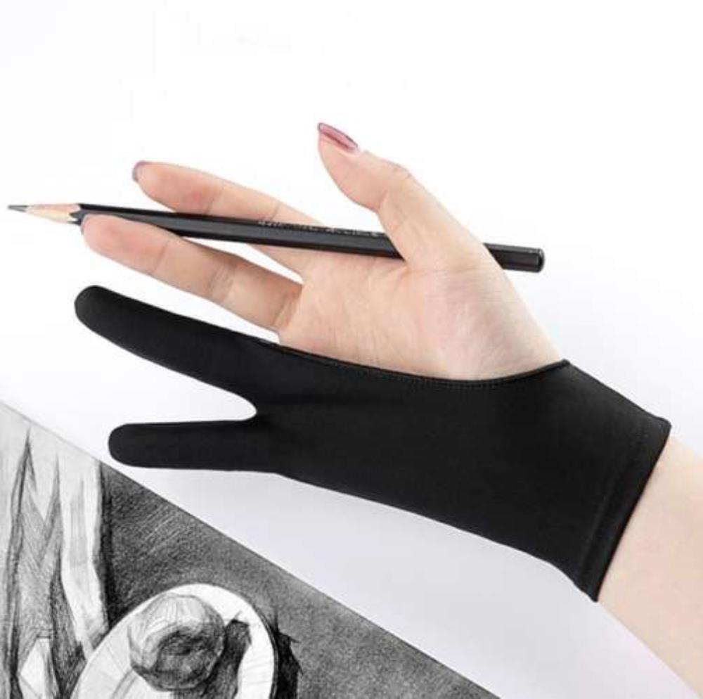 MALATEC Zeichenhandschuh Handschuh Grafiktablett Grafikhandschuh schwarz M
