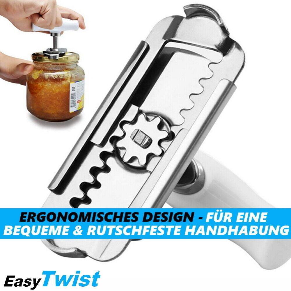 EasyTwist Deckelöffner Glasöffner Schraubdeckelöffner Drehverschlussöffner weiß