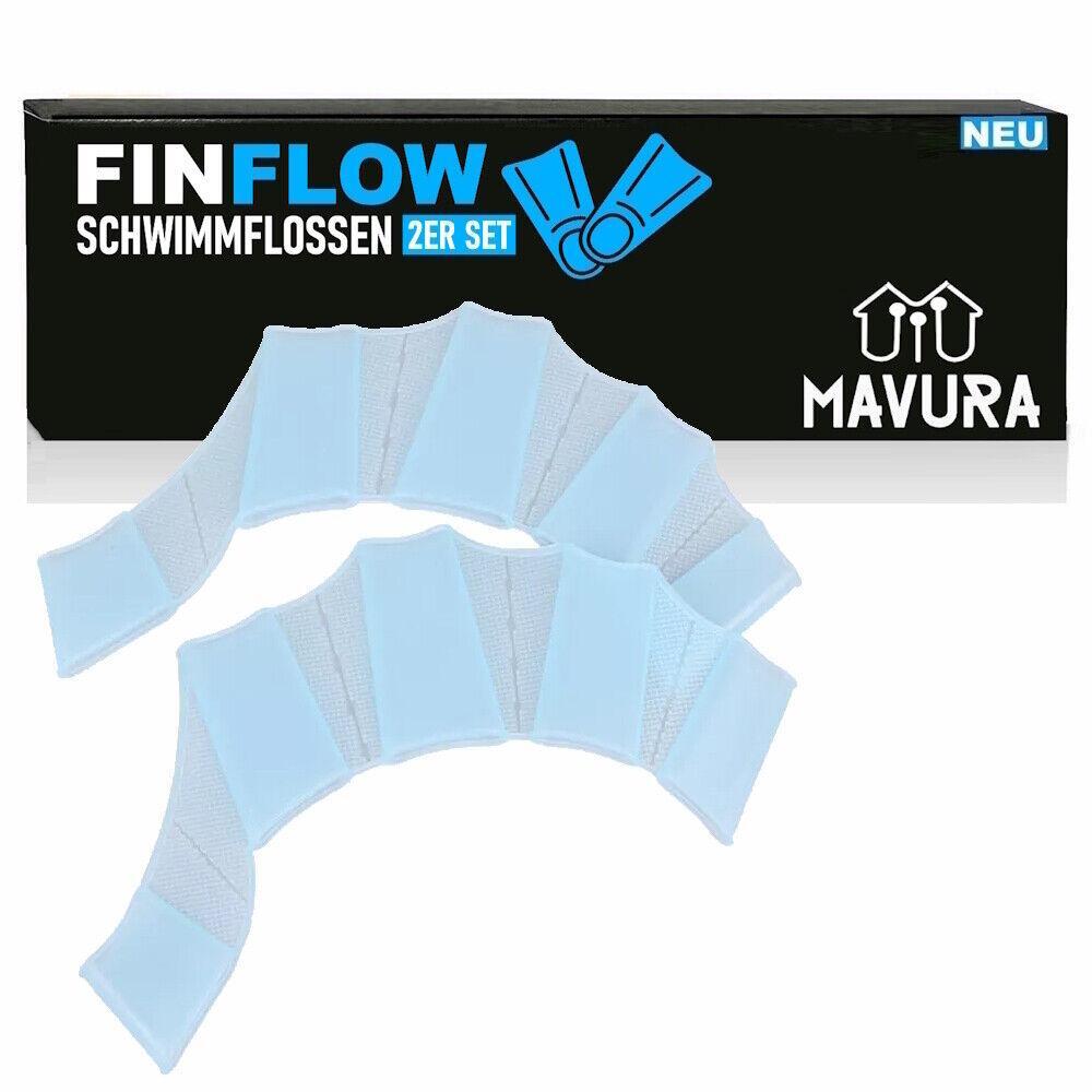 FINFLOW Schwimmhandschuhe Schwimmhäute Schwimmflossen Handschuhe Silikon Paddel