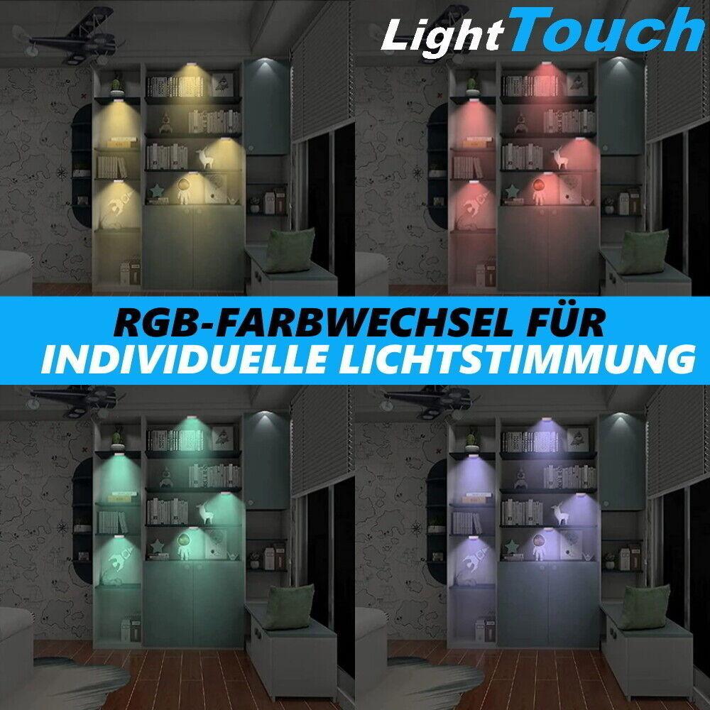 LightTouch RGB Schrankleuchten Color 5 Stück kabellose LED Leuchte Tap Click