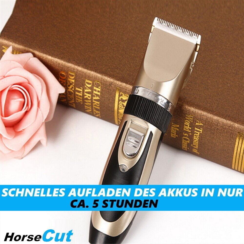 HorseCut Pferde Schermaschine extrem leise mit Akku Pferde Haartrimmer Trimmer