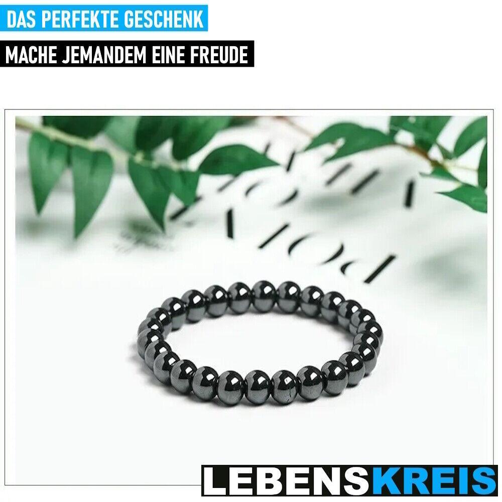 LEBENSQUELLE Hämatit Kugelarmband Hämatitarmband Perlen Armkette Perlenarmband